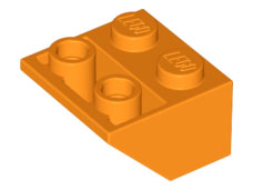 LEGO® los onderdeel Dakpan Omgekeerd in kleur Oranje 3660