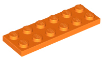 LEGO® los onderdeel Plaat Algemeen in kleur Oranje 3795