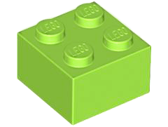 LEGO® los onderdeel Steen in kleur Limoen 3003