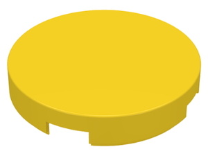 LEGO® los onderdeel Tegel Rond in kleur Geel 4150