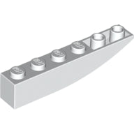 LEGO® los onderdeel Dakpan Gebogen in kleur Wit 42023