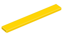 LEGO® los onderdeel Tegel Algemeen in kleur Geel 4162