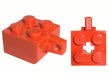 Plaatje in Gallery viewer laden, LEGO® los onderdeel Scharnier in kleur Rood 30389c