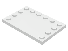 Plaatje in Gallery viewer laden, LEGO® los onderdeel Tegel Aangepast in kleur Wit 6180