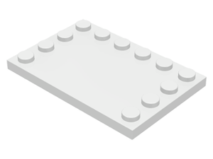 LEGO® los onderdeel Tegel Aangepast in kleur Wit 6180