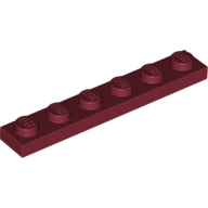 LEGO® los onderdeel Plaat Algemeen in kleur Donkerrood 3666