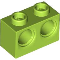 Plaatje in Gallery viewer laden, LEGO® los onderdeel Technische Steen in kleur Limoen 32000
