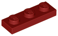 LEGO® los onderdeel Plaat Algemeen in kleur Donkerrood 3623