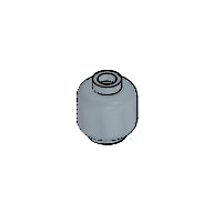 Plaatje in Gallery viewer laden, LEGO® los onderdeel Hoofd in kleur Zandblauw 3626b