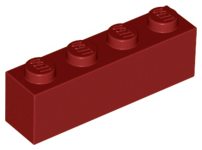 Plaatje in Gallery viewer laden, LEGO® los onderdeel Steen in kleur Donkerrood 3010