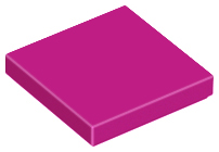 LEGO® los onderdeel Tegel Algemeen in kleur Magenta 3068b