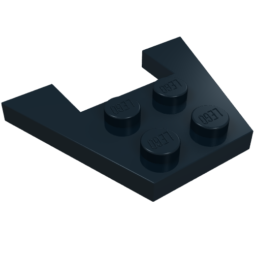 LEGO® los onderdeel Wig Plaat in kleur Zwart 4859