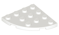 LEGO® los onderdeel Plaat Rond in kleur Wit 30565
