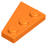 Plaatje in Gallery viewer laden, LEGO® los onderdeel Wig Plaat in kleur Oranje 43722