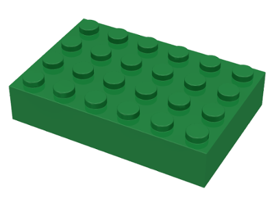 LEGO® los onderdeel Steen in kleur Groen 2356