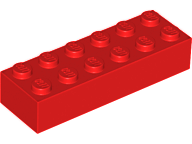 Plaatje in Gallery viewer laden, LEGO® los onderdeel Steen in kleur Rood 2456