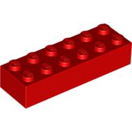 Plaatje in Gallery viewer laden, LEGO® los onderdeel Steen in kleur Rood 2456