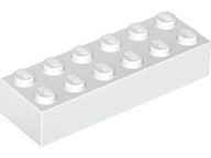 LEGO® los onderdeel Steen in kleur Wit 2456