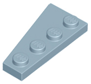 LEGO® los onderdeel Wig Plaat in kleur Zandblauw 41769