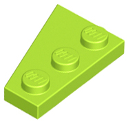 Plaatje in Gallery viewer laden, LEGO® los onderdeel Wig Plaat in kleur Limoen 43722