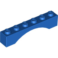 LEGO® los onderdeel Steen Boog in kleur Blauw 3455