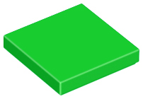 Plaatje in Gallery viewer laden, LEGO® los onderdeel Tegel Algemeen in kleur Fel Groen 3068b
