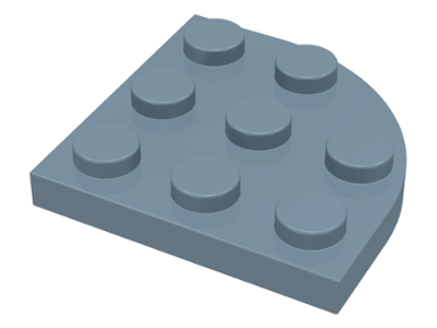LEGO® los onderdeel Plaat Rond in kleur Zandblauw 30357