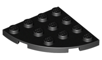 LEGO® los onderdeel Plaat Rond in kleur Zwart 30565