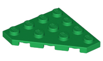 Plaatje in Gallery viewer laden, LEGO® los onderdeel Wig Plaat in kleur Groen 30503