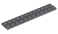 LEGO® onderdeel Plaat Algemeen Donker Blauwachtig Grijs 2445