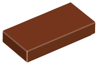 LEGO® los onderdeel Tegel Algemeen Roodachtig Bruin 3069b