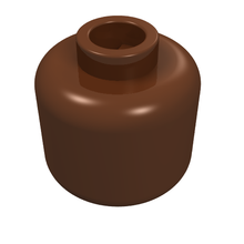 Plaatje in Gallery viewer laden, LEGO® los onderdeel Hoofd in kleur Roodachtig Bruin 3626b