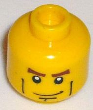 Plaatje in Gallery viewer laden, LEGO® los onderdeel Hoofd in kleur Geel 3626cpb0204