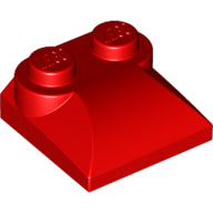 LEGO® los onderdeel Dakpan Gebogen in kleur Rood 47457
