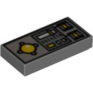 Plaatje in Gallery viewer laden, LEGO® Tegel met Motief Donker Blauwachtig Grijs 3069bpc1