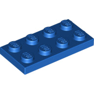 LEGO® los onderdeel Plaat Algemeen in kleur Blauw 3020