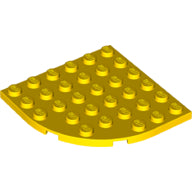 LEGO® los onderdeel Plaat Rond in kleur Geel 6003