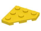 LEGO® los onderdeel Wig Plaat in kleur Geel 2450