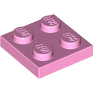 LEGO® los onderdeel Plaat Algemeen in kleur Fel Roze 3022