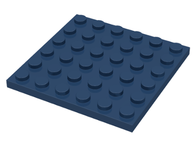 LEGO® los onderdeel Plaat Algemeen in kleur Donkerblauw 3958