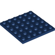 LEGO® los onderdeel Plaat Algemeen in kleur Donkerblauw 3958