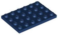 LEGO® los onderdeel Plaat Algemeen in kleur Donkerblauw 3032