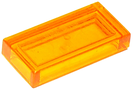 LEGO® los onderdeel Tegel Algemeen Doorzichtig Oranje 3069b