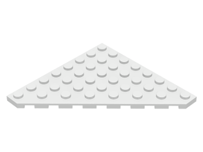 LEGO® los onderdeel Wig Plaat in kleur Wit 30504