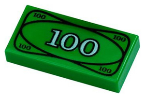LEGO® los onderdeel Tegel met Motief in kleur Groen 3069bpx7