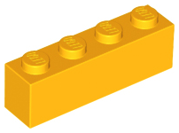 Plaatje in Gallery viewer laden, LEGO® los onderdeel Steen in kleur Helder Licht Oranje 3010