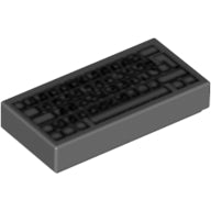 LEGO® Tegel met Motief Donker Blauwachtig Grijs 3069bpb0030