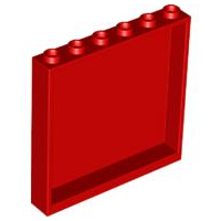 LEGO® los onderdeel Paneel in kleur Rood 59349