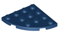 LEGO® los onderdeel Plaat Rond in kleur Donkerblauw 30565