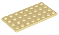 LEGO® los onderdeel Plaat Algemeen in kleur Geelbruin 3035